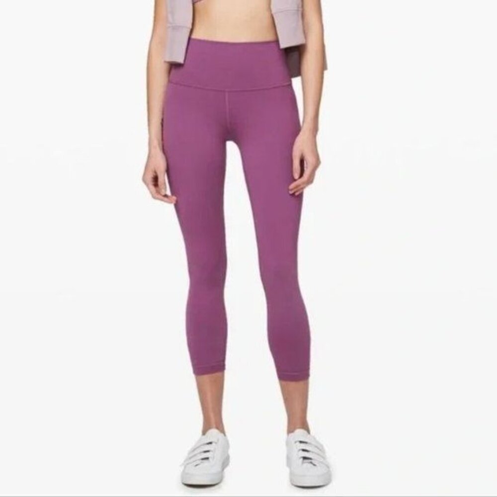 lululemon wunder under Train HR Vintage Plum Leggings Tights 25" Women's Size 14